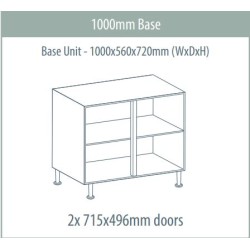 Base Unit 1000 x 560 x 720mm
