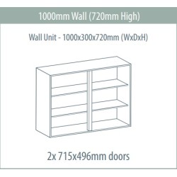 Wall Unit 1000 x 300 x 720mm