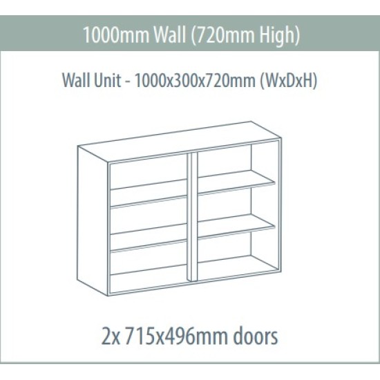 Wall Unit 1000 x 300 x 720mm