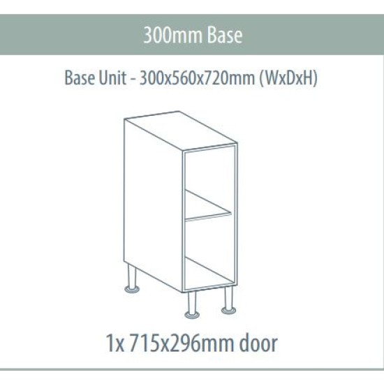 Base Unit 300 x 560 x 720mm