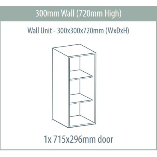 Wall Unit 300 x 300 x 720mm