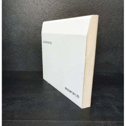 4.4m Chamfered MDF Skirting 6"   (White Primed)