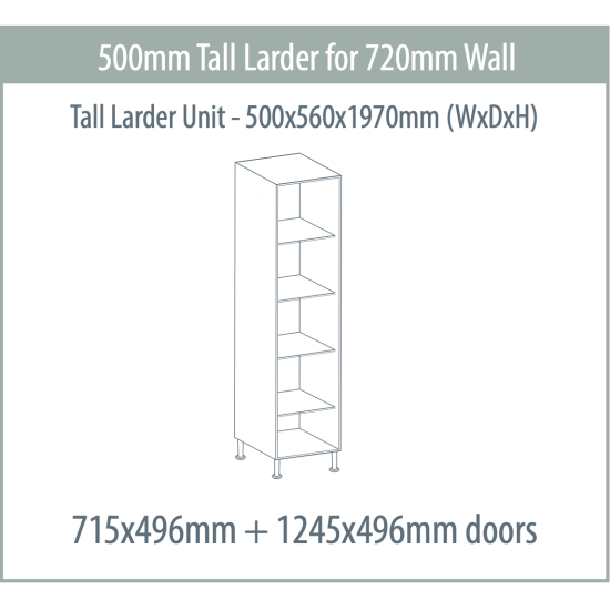 Larder Unit 500 x 560 x 1970mm