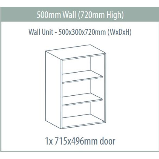 Wall Unit 500 x 300 x 720mm