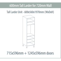 Larder Unit 600 x 560 x 1970mm