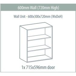 Wall unit 600 x 300 x 720mm