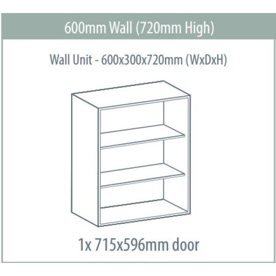 Wall unit 600 x 300 x 720mm