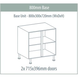 Base Unit 800 x 300 x 720mm 