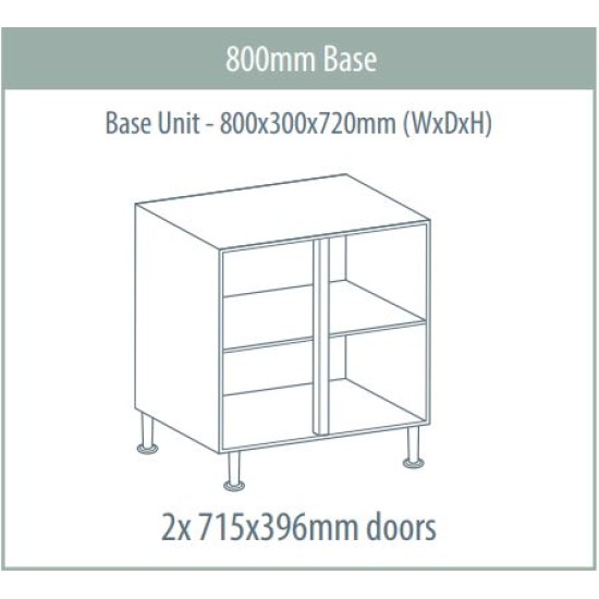Base Unit 800 x 300 x 720mm 