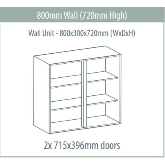 Wall Unit 800 x 300 x 720mm