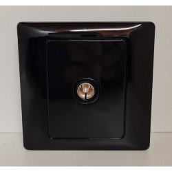 Black Single TV Socket Outlet