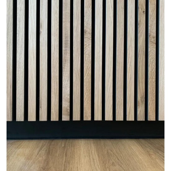 Acoustic Slat Wall Panel Grey Old - 2.4m x 0.6m