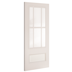 Deanta "Canterbury Glazed" white primed door