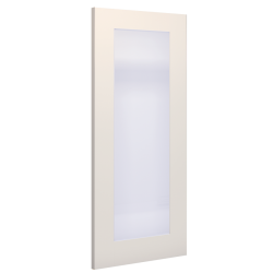 Deanta "Denver Obscure Glazed" white primed door