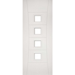 Deanta "Pamplona Glazed" white primed door