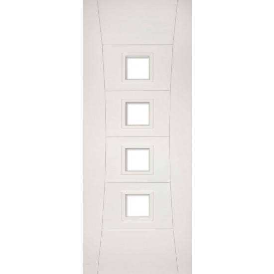 Deanta "Pamplona Glazed" white primed door