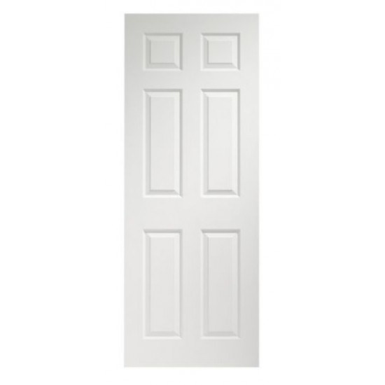 6 Panel White Colonial Internal Door (Grained)