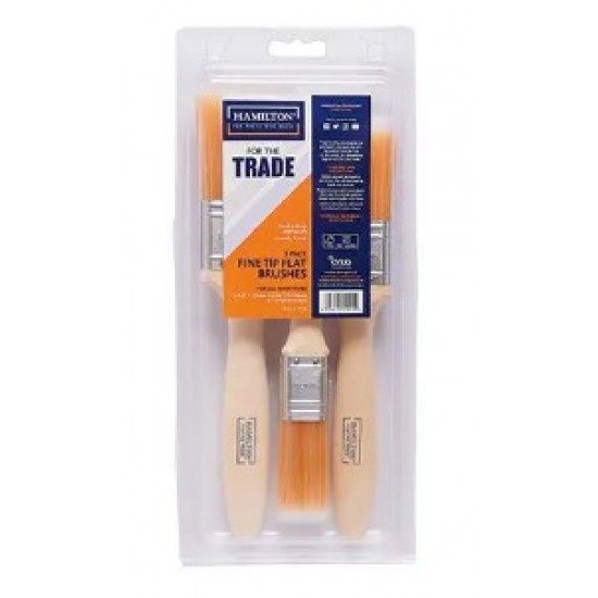 Hamilton Fine Tip Paint Brushes - 3 Pack