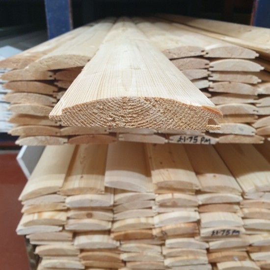 Loglap Cladding (Untreated) 100mm (4") x 4.8m