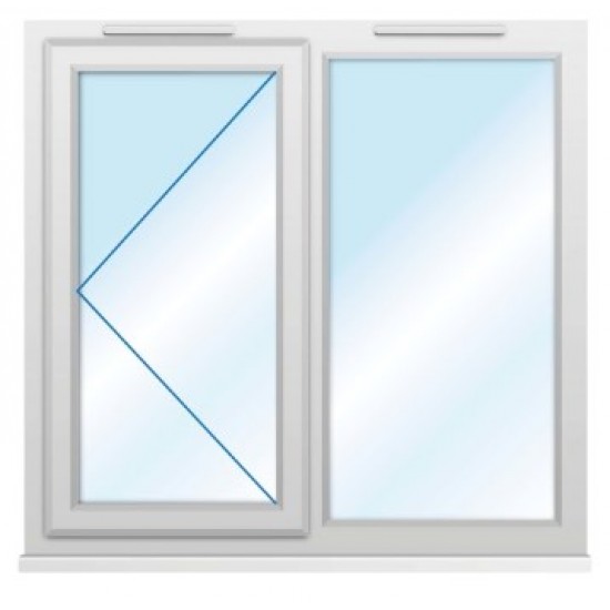 Euramax uPVC White Left Hand Hung Window - 1190 x 1010mm Euramax uPVC White Left Hand Hung Window - 1190 x 1010mm