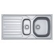 Versilia Satin Polished Steel Sink (1.5 Bowl)