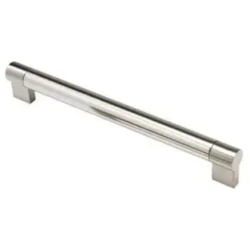Keyhole Bar Handle, Brushed Nickel, 22mm diameter, 356mm centres
