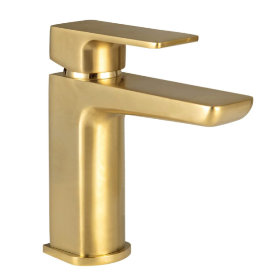 Muro Brushed Brass Basin Mono Mixer 