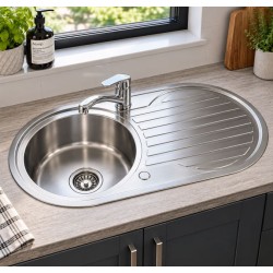 Single bowl round sink