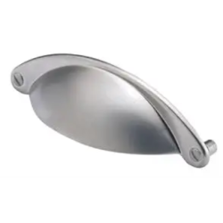 cup handles Finger Pull Handle, Brushed Nickel, 64mm centres