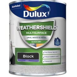Dulux Weathershield Black Satin