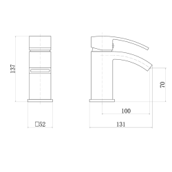 Fiuto Nero Mono Basin Mixer 