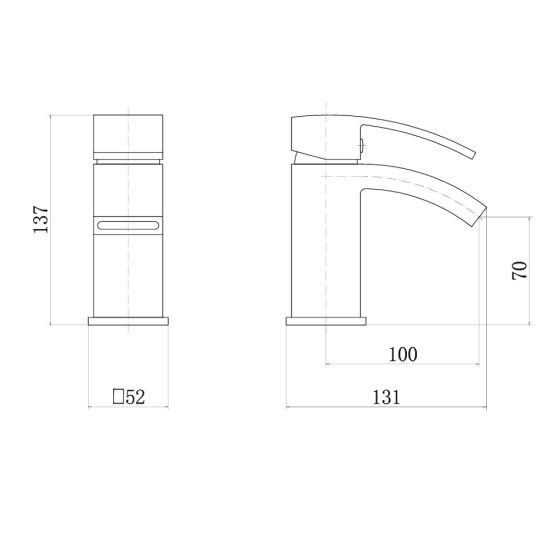 Fiuto Nero Mono Basin Mixer 