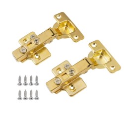 Satin Brass 3D Adjustable Cabinet Hinge 105 degree (Soft Close)