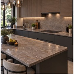 Gold Veined Marble Worktop 