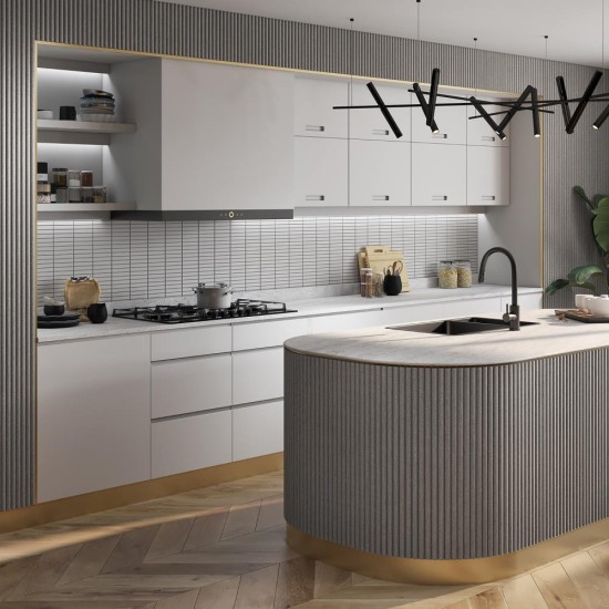 Grey Flexi Half Round Panel 2.4m
