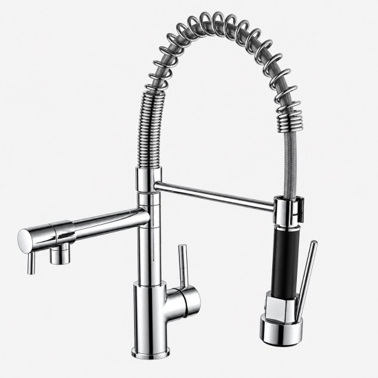 Dual Spout Pull Out Kitchen Tap