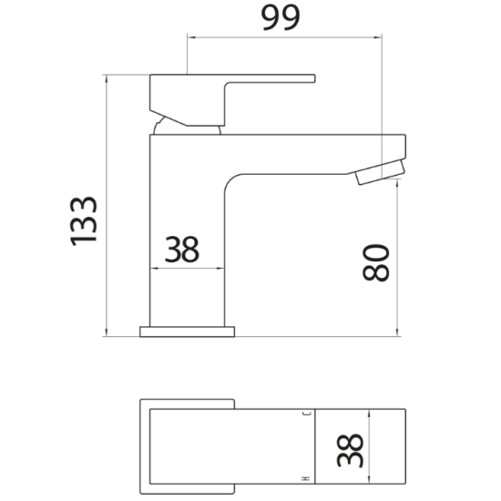 Lanza Mono Basin Mixer 