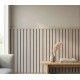  Pre-Cut Wainscoting Wall Panel Kit - Slat Light Oak (196cm x 101cm) | Ready-to-Install Modern Half Wall Panelling