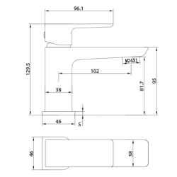 Muro Mini Mono Basin Mixer