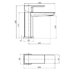 Muro Brushed Brass Basin Mono Mixer 