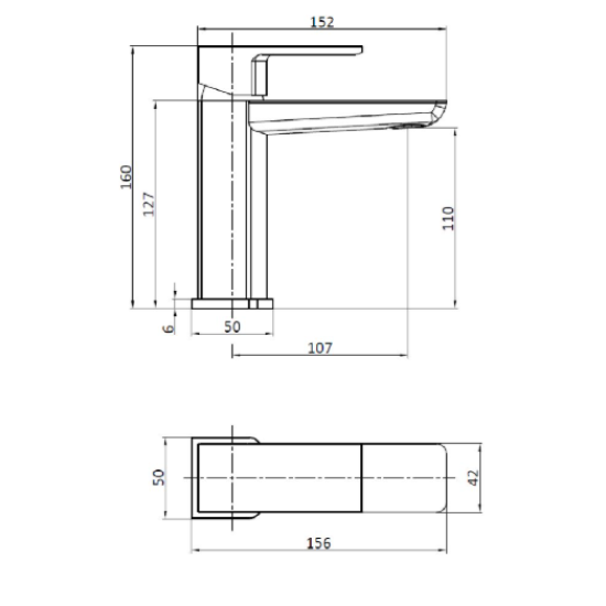 Muro Brushed Brass Basin Mono Mixer 