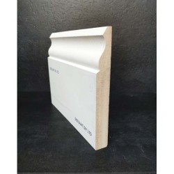 4.4 m 7 Inch White Primed Skirting Board (Ogee Pattern)