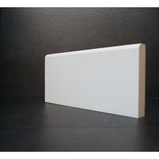 3.0 m Pencil Round MDF Skirting 100mm (White Primed)