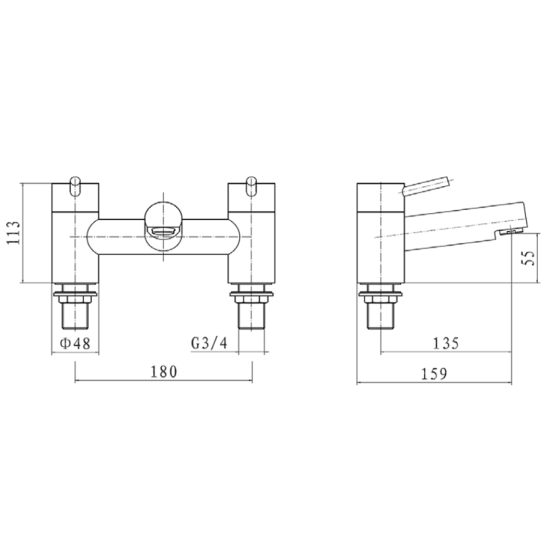 Plan Bath Tap 