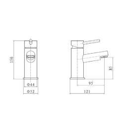 Plan Mono Basin Mixer