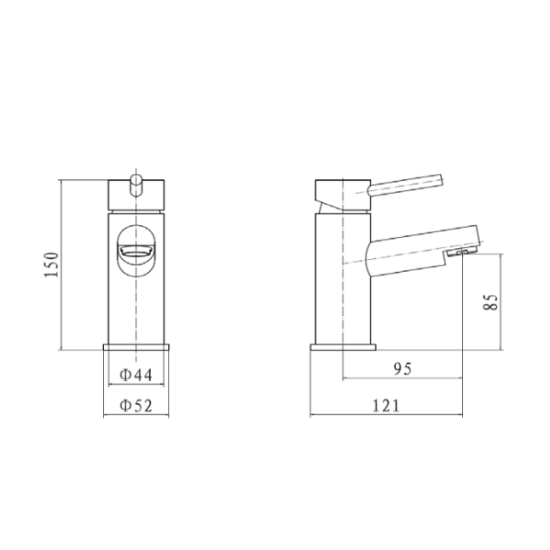 Plan Mono Basin Mixer