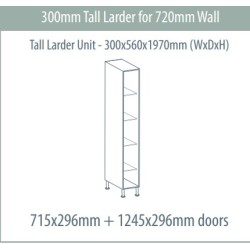 Larder Unit 300 x 560 x 1970mm 