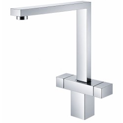 Cubix Square Dual Lever Kitchen Tap
