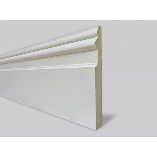 4.2 Victorian 9" MDF Skirting (White Primed) - 220mm x 18mm 